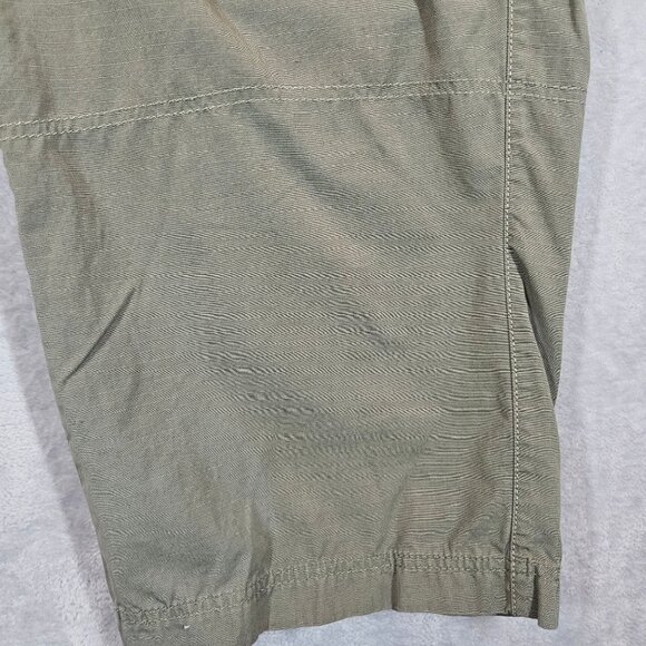 Eddie Bauer Womens 16w Olive Cargo Shorts Cotton Ripstop Durable hiking gorpcore - Picture 9 of 14